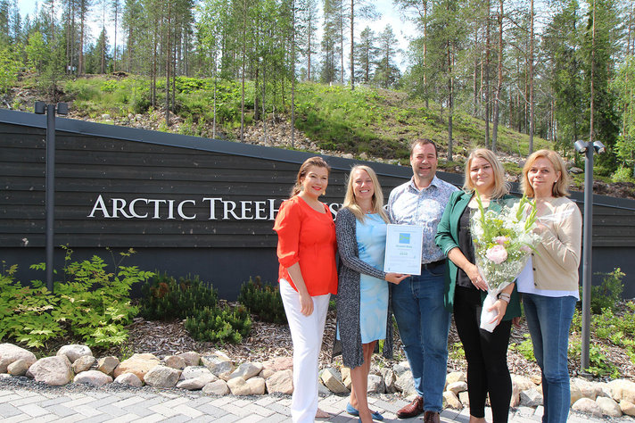 Arctic TreeHouse Hotelille<br />
Green Key -sertifikaatti Arctic TreeHouse Hotelille<br />
Green Key -sertifikaatti