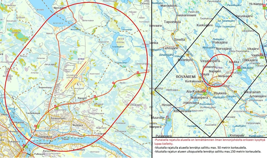 Kopterikameran käyttö<br />
kielletty lentoalueilla Kopterikameran käyttö<br />
kielletty lentoalueilla